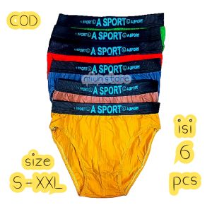 isi 6 celana dalam pria/celana dalam pria isi 6 pcs harga grosir/sempak pria harga murah/cd pria