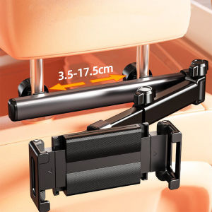 FONKEN Car Rear Pillow Tablet Holder Telescopic Rotating Car Seat Rear Stand Headrest Bracket Fit For 4.7-12.9 Inch