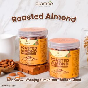ALAMEE Almond Panggang 350gr Kacang Premium Roasted Organic Almon Whole Organik