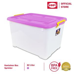 Container Box Jumbo Kotak Penyimpanan Serbaguna Roda Kuat Kapsitas Shinpo CB 82 95 130 EZY 150 Liter
