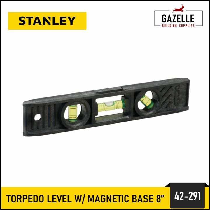 Stanley 9-Inch Torpedo Level - Magnetic Top Read Level With Vials