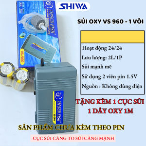 Máy Sủi Oxy Bể Cá Sục Tạo Oxy Cho Hồ Cá -  Máy Sủi Oxi Mini Nhiều Mẫu Tích Điện/1 Vòi/ 2 Vòi/ Máy Oxi Pin Shiwa-OXY