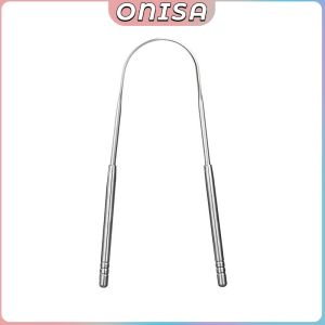 Stainless Steel Tongue Scraper U-shaped Tounge Cleaner Professional Oral Hygiene Care Tool for Fresher Breath