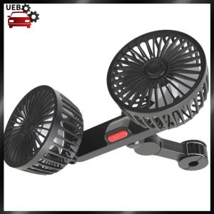 [Ueb Wholesale Mall] 12V/24V Car Seat Back Cooling Fan USB Charging Electric Car Cooling Fan Dual Head Electric Seat Back Cooler 360 Degree Rotation for Vehicle SUV for Auto Sedan
