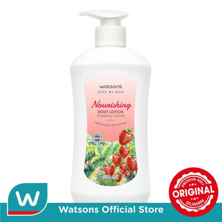 Watsons Nourishing Body Lotion Strawberry Scented 550ml | Lazada Indonesia