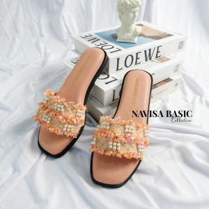 Sandal Wanita Super Empuk Motif Mutiara NonSlip Terbaru Kekinian