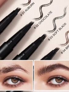 HECI BEAUTY Microblading Eyebrow Pen for Women 0.1mm Ultra Brush-Tip Long-Lasting Liquid 4D Brow Pen Natural Hair-Like Brow Pencil Smudge-Proof & Sweatproof For Beginners & Sensitive Skin Brown