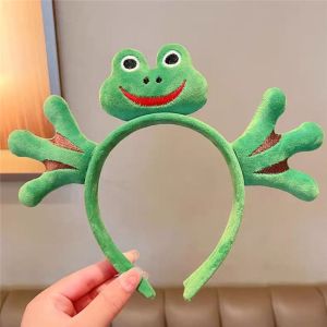 Funny Cartoon Frog Plush Hairband Animal Tortoise Vegetable Headband Korean Style Hair Accessories Makeup