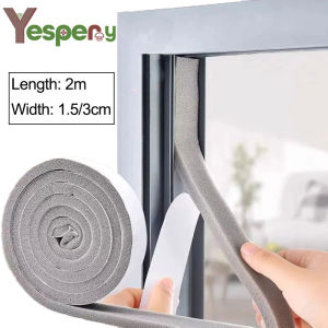 YESPERY 2m Foam Window Sealing Strips Windproof Sound-Proof Door Seam Sealed Strip Dustproof Self-adhesive Tape Door Collision Sticker