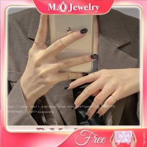10 Pcs Rings Korean Retro Fashion Women Rings Cincin Set 10件套素圈戒指女Ins