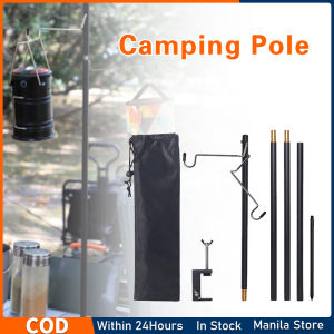 Camping Folding Lamp Pole Portable Aluminum Camping Hanging Lantern Standfor Camping Fishing Picnic