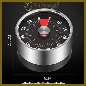 [Valitoo] Kitchen Timer Time Reminder 60 Minutes Magnet Round Shape Kitchen Tools Countdown Alarm Reminder Mechanical Cooking Timer