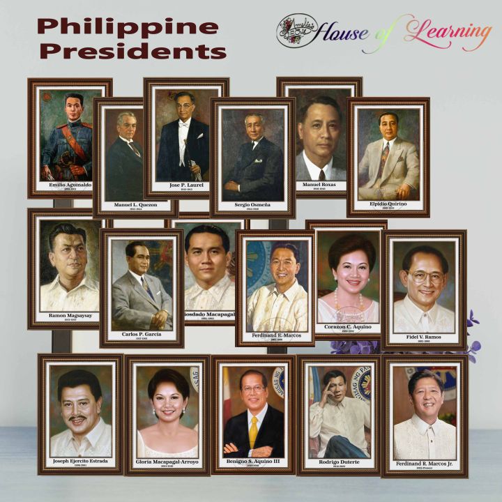 Philippine Presidents Laminated Educational Charts for Classroom ...