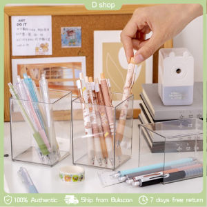 Pen Holder Clear Acrylic Makeup Brush Holder or Pen Pencil Organizer Multifunctional Makeup Brush Pencil Storage Box Home Supplies