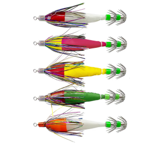 Luminously Cloth Roll Squid Jigs Hook Fishing Lures Baits Cuttlefish Sleeve Squid Jigs Saltwater Hard Night Fishing Baits