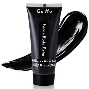Go Ho Green Face Body Paint Washable for Halloween Makeup(2.37oz) Water Based Cream Full Body PaintGreen AccessoriesHalloween Costumes Cosplay SFX Fiti Goblin Beast Boy Makeup