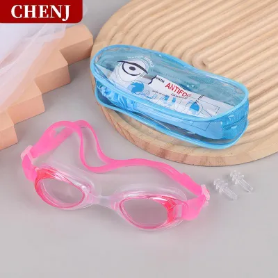 [COD] CHENJ TOOL PC kính bơi trẻ em trẻ em hồ bơi lặn bơi thể thao dưới nước kính chống thấm nước chống sương mù với Earplug với Túi PVC