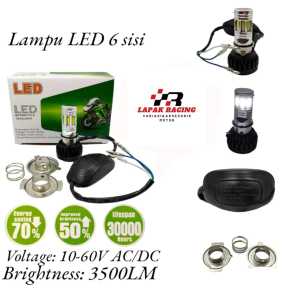 LAMPU PM5 6 SISI AC DC 35 WATT NYALA PUTIH PLUS KIPAS UNIVERSAL SEMUA MOTOR