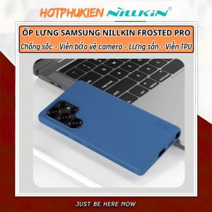 Ốp lưng chống sốc cho Samsung Galaxy S26 S25 S24 S23 S22 Ultra / FE / Plus mặt lưng nhám sần hiệu Nillkin Super Frosted Shield Pro cho khả năng chống sốc cực tốt chất liệu cao cấp mặt lưng nhám sang trọng - Phân phối bởi Hotphukien