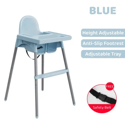 Jollybee Adjustable Baby Dining With Dining Tray & Pedal Antilop Safety High Chair Booster Feeding Kerusi Makan 婴儿餐椅