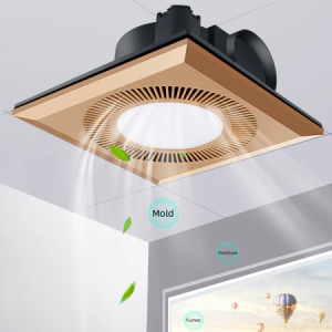 Energy-Saving 10-Inch LED Ceiling Exhaust Fan with Strong Wind for Kitchen and Bathroom