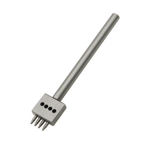 NEMOPH 1Pcs 4/5/6/8mm Leather Punching Tool 2/4/6Teeth Manual Hole Punch Tool Durable Hole Spacing Drilling Round Punch Die Set