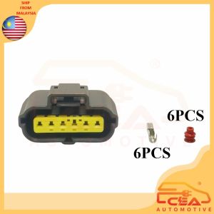 1PCS 6PIN SUITABLE FOR MITSUBISHI EVO X E-PEDAL KIA HYUNDAI ACCELERATOR PEDAL FORD FOCUS 05 FUEL PUMP SOCKET 6pin
