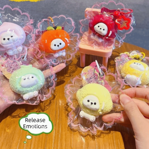 SNEAK Food-Grade Silicone Fruit Series Squeeze Toys Super Soft Fruit Series Fruit Series Squishy Pendant Pinch Toys Edge-Stitching Style Fruit Series Squishy Keychain Hand Relaxation