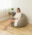 Bean Bag Chair for Kids, Teens, and Adults Includes Removable and Machine Washable Cover（red、brown、blue）. 
