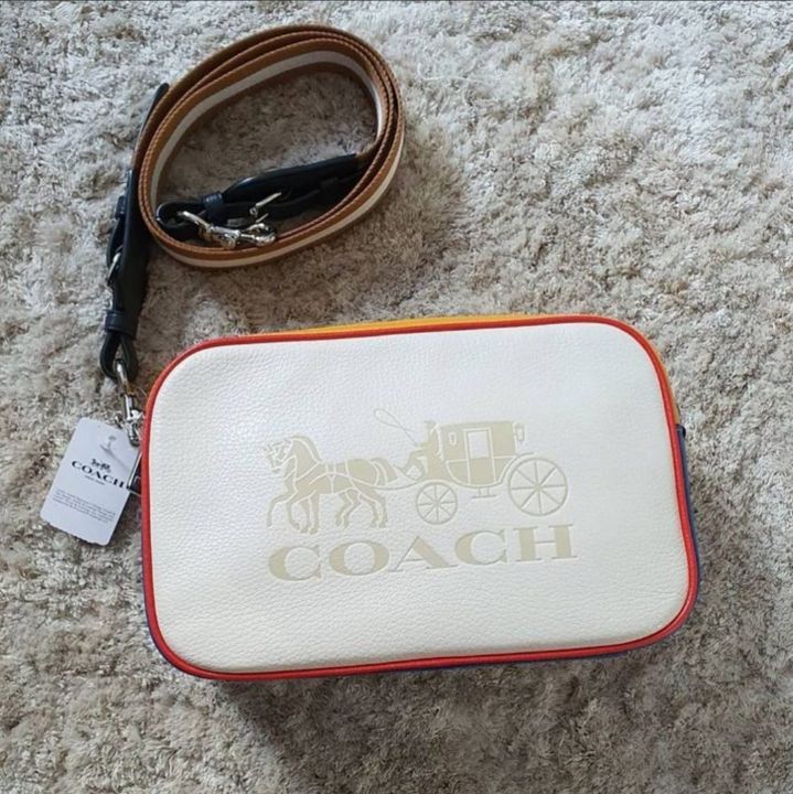 Coach Jes Crossbody In Colorblock In Refined Pebble Leather Women's