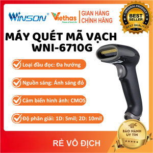 Máy Quét Mã Vạch 2D Winson WNI-6710G Chuyên Dùng Quét Thẻ Căn Cước Công Dân (kèm video)