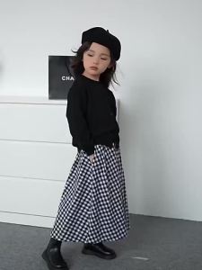 Baby Skirt Girl High Waist Umbrella Skirt Retro Winter Skirt