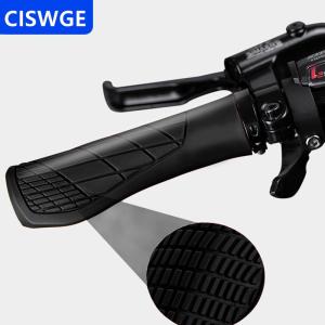 [COD] CISWGE AUTOPARTS 1 cặp xe đạp Grips chống sốc Xe Đạp Handlebar bìa chống trượt có thể khóa Grips Ergonomic đi xe đạp cao su xử lý Grips