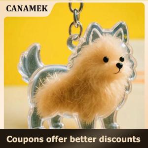 【 CANAMEK 】 Dog Shape Pet Hair Storage Box Transparent DIY Handmade Pet Hair Keychain Backpack Decor Accessories Souvenir Collection Gift
