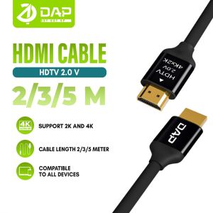 DAP D-H010 HDMI HD Cable HDMI 2.0 5V/0.5A Support 4K HD Length 200cm/300cm/500cm  - Garansi 1 Tahun