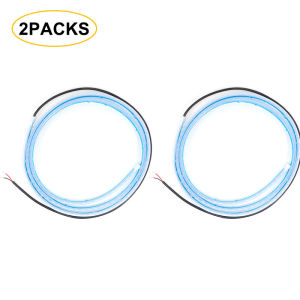 12V LED Car Door Opening Warning Light Waterproof Strobe Flashing Anti Rear End Collision Safety Lamps Strip