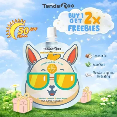 【BUY 1 TAKE 1】TENDEROO Baby Moisturizing Lotion Avocado Plant Extract Gentle Safe Soothing 200ML+Tenderoo Natural Baby Sunscreen SPF50+PA+++ Sun Protection Moisturizing Soothing Repairing For 1Y +