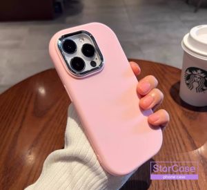 Luxury Case For Vivo V30 Pro Y03 Y17S Y11 Y12 Y15 Y17 Y18 Y27 Y28 Y35 Y36 Y53 Y56 Y02s Y01 Y16 Y20 Y30 4G 5G Case Oval Solid Color Soft Silicone Shockproof Plating Metal Lens Protective Cover