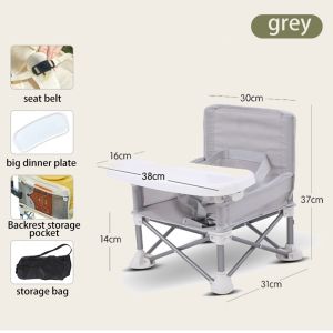 Multifunctional Foldable High Chair For Baby Dining Feeding Chair Adjustable Height & Removable Legs