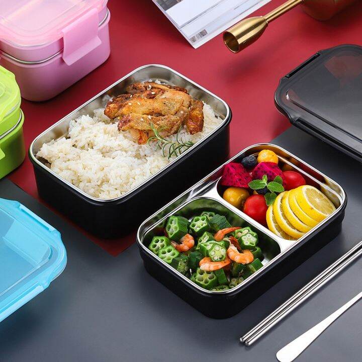 304 Stainless Steel Lunch Box 1200ml Thermal Insulation double Layer ...