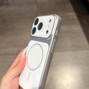 Crystal Camera Protection For Magsafe Case For iPhone 17 16 15 14 13 Pro Max Plus Magnetic Large Window Hard Acrylic Back Cover