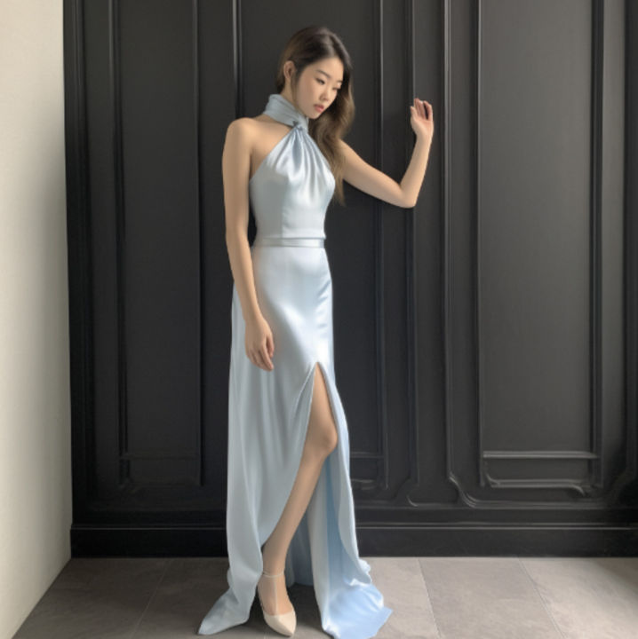 Anyday Baby Crush Solid Color Maxi Dress Wanita