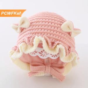 【PCWFKef】 หมวกขนสัตว์สำหรับเด็กทารกหมวกไหมพรมถักแบบหนาอบอุ่นสำหรับฤดูหนาว