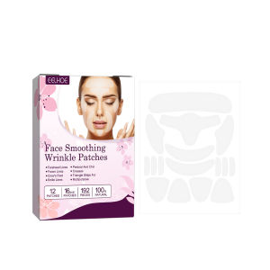Eelhoe Facial Smooth Anti-wrinkle Patches Face Forehead Neck Eye Wrinkle Line Removal Sticker Pads Cheek Frown Chin Lifting Firming Paste Anti Aging Fade Fine Lines Sagging Skin Lift Up Tapes(12patches/box)