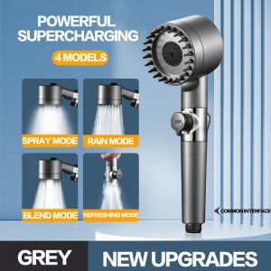 304stainless steel Head With Hose Set High Pressure Bathroom Shower 5 Spray Modes Handheld Rain Shower Water Saving With Free-punching Holder(1.5M Long Hose) Shower For Bathroom Set Shower Head Rainfall Set