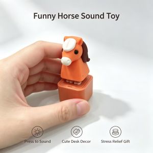 MUSCLEX Ngựa Móc khóa nút bấm Fidget Gấu trúc Bò Nút bấm ngón tay Bật sáng Đồ chơi giảm căng thẳng dạng bàn phím Để giảm căng thẳng.