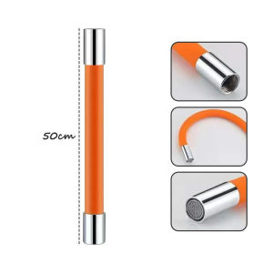 【360° Rotating】Adjustable Bending Water Faucet Extender Silicone Hose Kitchen Bathroom Water Tap Extension