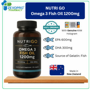 in  stock [Free Gift]Nutrigo Fish Oil 1200MG 60S/120S - Nutrigo Omega 3 Fish Oil [EXP 10/2027 or later]