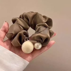 Gelung Rambut 简约珍珠大肠发圈 Pearl Hair Band Minimalist INS风优雅发绳女生 Style Scrunchie Elegant Hair Tie Women