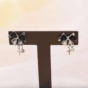 ILOVEDIY ต่างหูพลอยเทียมรูปหัวใจรูปดาวเครื่องประดับอัญมณีแฟชั่นต่างหูพลอยเทียมรูปหัวใจสำหรับเด็กผู้หญิง